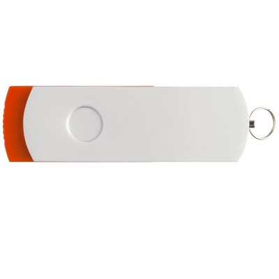 Флешка 8Гб металл/пластик с покрытием soft-touch, оранжевая