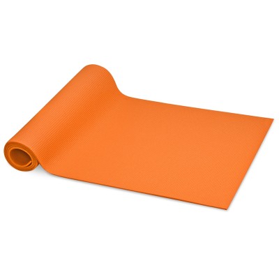 Коврик для фитнеса и йоги, полиэстер и пена ПЭ, 60 х 170 х 0,5 см, оранжевый