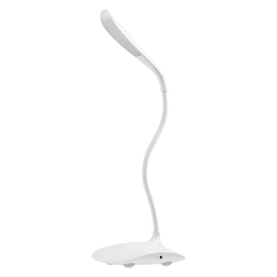 Лампа настольная беспроводная, 10x12x28 см, пластик, белая