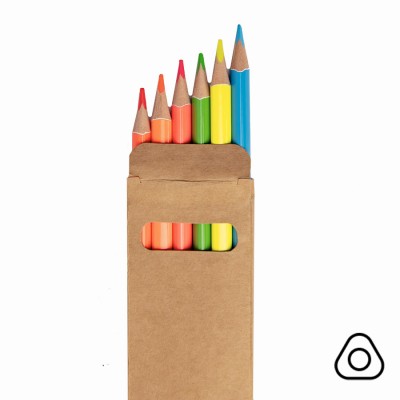 Набор неоновых трехгранных карандашей, 6 цветов