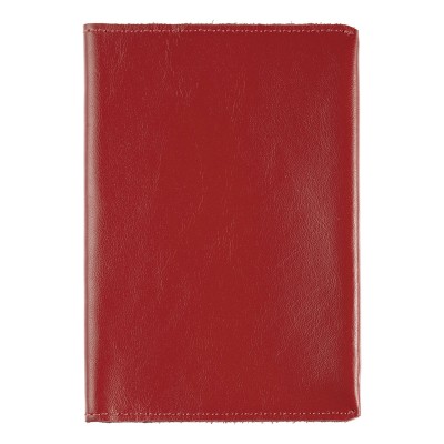 Обложка для паспорта 9,5х14х1 см; натуральная кожа, красная