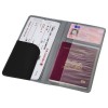 Дорожное портмоне с карманом для паспорта и посадочного талона, ПВХ , черный