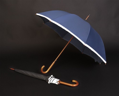Зонт-трость светоотражающий 99см, синий