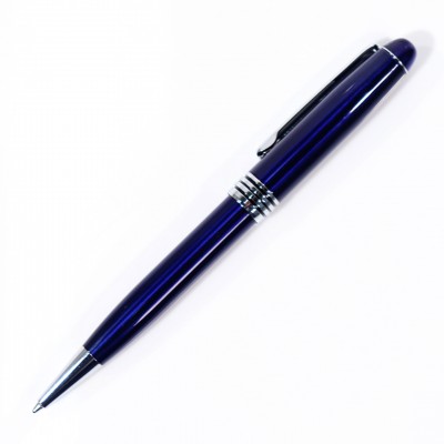 Ручка шариковая с поворотным механизмом, темно-синяя