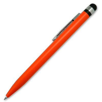 Ручка шариковая со стилусом,  оранжевая
