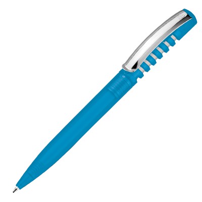 Ручка шариковая New Spring Clear clip metal голубой Hex.Cyan