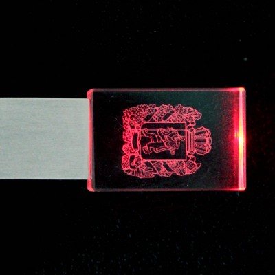 Флешка светящаяся с объемным 3D логотипом, 52x17x0, 9 см