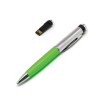 Флешка ручка  16 Гб пластик/металл, зеленый