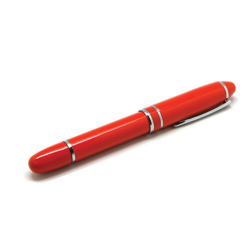 Флешка ручка, 16 Гб, пластик/металл, красный
