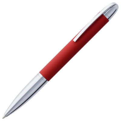Ручка шариковая, покрытие софт-тач, красная