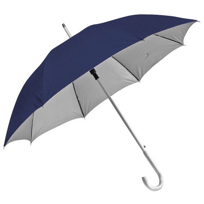 Зонт-трость полуавтомат, т.синий/серебро, 103см