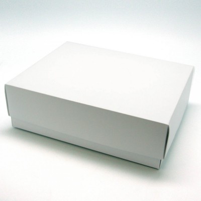 Коробка самосборная для подарков, 255х205х80мм белый