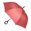 Зонт-трость, полуавтомат, красный, 105см