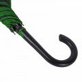 Зонт-трость, черный с зеленой отделкой, 103см