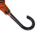 Зонт-трость, черный с оранжевой отделкой, 103см
