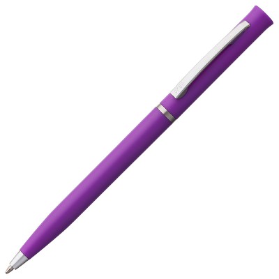 Ручка шариковая, пластик/металл, серебристый/фиолетовый