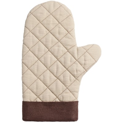 Прихватка-рукавица, 30х19 см, хлопок/клен, бежевая