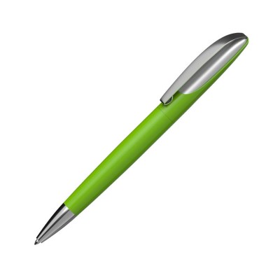Ручка шариковая с оригинальным нажимным механизмом, пластик/металл, зеленое яблоко