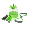 Набор для фитнеса эспандер, скакалка сумка, полиуретан, зеленое яблоко