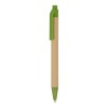 Блокнот A6 с ручкой, бежевый/зеленое яблоко