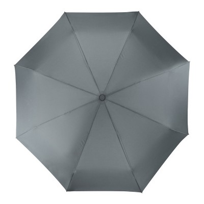 Зонт складной, полуавтомат, система антиветер, серый