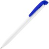 Ручка шариковая РИТ, пластик,  белая с синим