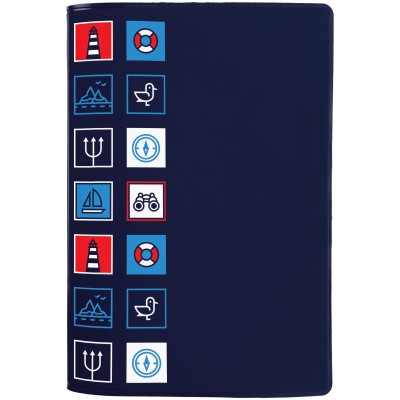 Обложка для паспорта "Морская" синяя