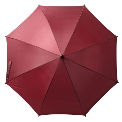Зонт-трость 100см с деревянной ручкой, бордовый