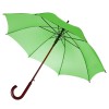 Зонт-трость 100см с деревянной ручкой, зеленое яблоко