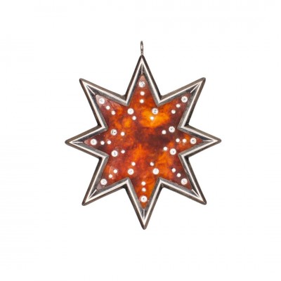 Елочное украшение "Звезда" янтарь