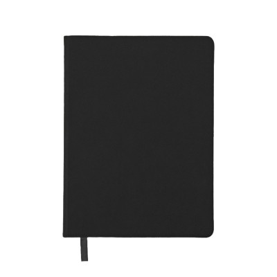 Блокнот А6 с элементами планирования, черный, кремовый блок, черный обрез