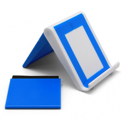 Подставка под телефон или планшет с протиркой для экрана синий