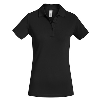 Рубашка поло женская 180 г/м2 черная