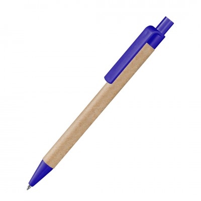 Ручка шариковая из переработанной бумаги, синяя