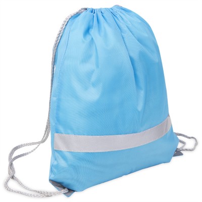 Рюкзак-мешок со светоотражающей полосой, голубой
