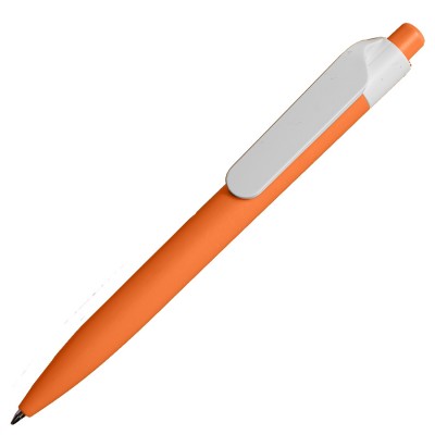 Ручка шариковая soft touch пластик, оранжевая