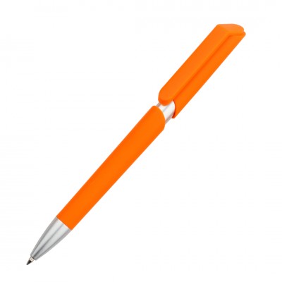 Ручка ZUM пластик, soft-touch,  оранжевая